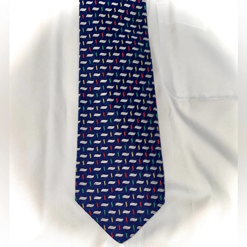 Bullock and Jones Navy Silk Tie